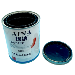 B202 tinggi Gloss cat semprot 2k internasional cat hitam jual panas Dealer 2k cat mobil warna Solid pigmen untuk mobil Badan otomatis - Product Image 2