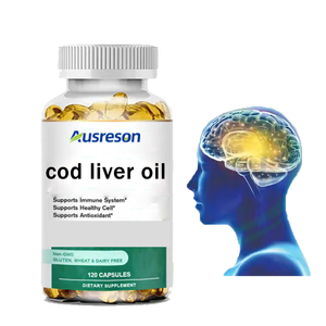 Cápsulas de Aceite de Pescado Omega 3 de Marca Propia Ausreson, Suplementos para la Salud, Cápsulas de Aceite de Hígado de Bacalao de 1000 mg - Product Image 1