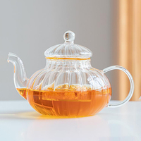Bouilloire à vapeur tout-en-un personnalisée théière pour Noël théière en verre transparent avec infuseur et diffuseur