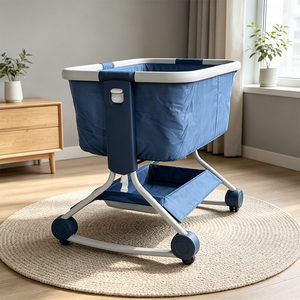<span class=keywords><strong>Culla</strong></span> per neonati in metallo con ruote, regolabile in altezza, multifunzionale, pronta per la spedizione - Product Image 4