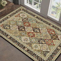 Tapis en velours cristal doux et moelleux antidérapant pour salon, chambre à coucher, salon, utilisation en voiture - Design moderne personnalisable