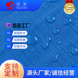 Boxin Pe Tarpaulin Blue Double Layer Waterproof Pool Cover Durable Sun Protection Outdoor Use - Product Image 1
