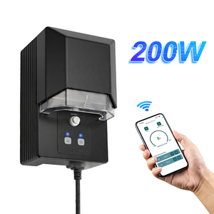 หม้อแปลงไฟสำหรับไฟตกแต่งภูมิทัศน์อัจฉริยะ 200W พร้อม Wifi และ Bluetooth รองรับ <span class=keywords><strong>2</strong></span> โซนอิสระ ป้องกันไฟเกิน สำหรับไฟแรงดันต่ำภายนอกอาคาร - Product Image 1