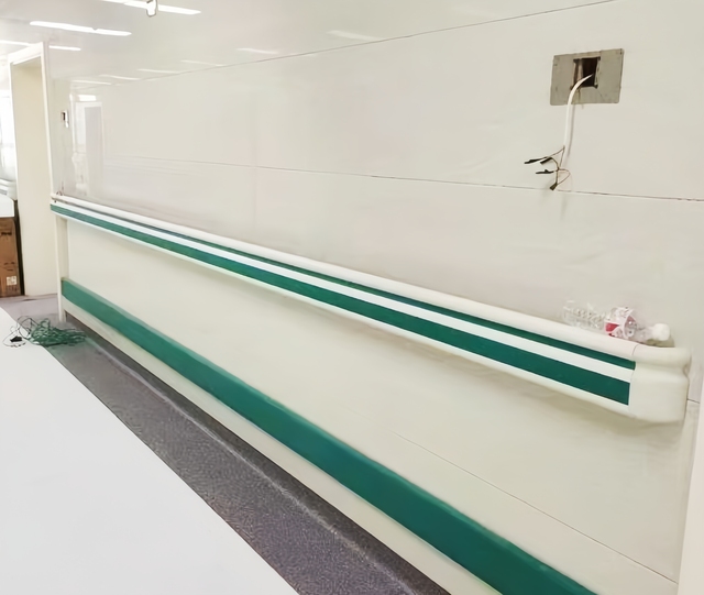 Wall Mounted Wall Guard Anti Collision Elderly Disabled Hospital Corridor Pvc Hospital Hallway Handrail