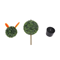 Plante Artificielle en Pot Lapin Imperméable Sans Entretien PE+PP+Ciment 90cm Résistante aux UV Ignifuge Intérieur Extérieur Pâques