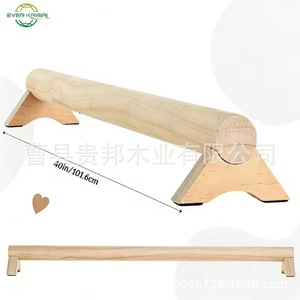 Barre d'équilibre en bois Everkaisai 40 pouces/101,6 cm, équipement d'entraînement de gymnastique en bois massif pour exercices à domicile - Product Image 1