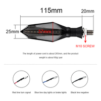 Ers universel moto DRL led moteur clignotant lampe séquentiel flux Flash voyants lampe ampoule bicolore