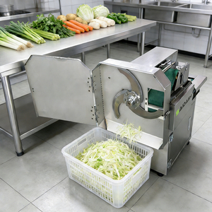 Picadora <span class=keywords><strong>de</strong></span> Verduras Eléctrica Comercial <span class=keywords><strong>de</strong></span> Acero Inoxidable, Multifuncional, para Picar Chile, Cebolla, Perejil y Repollo - Product Image 1
