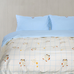 Ensemble de lit quatre pièces brodé en coton véritable pour dortoir <span class=keywords><strong>Pikachu</strong></span> 300tc Textile de luxe - Product Image 3