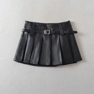 Été chaud petite fille mignon plissé Micro <span class=keywords><strong>Mini</strong></span> Tutu en cuir court enfants adolescentes jupes - Product Image 4