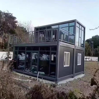FMX Conteneur modulaire de style chinois pour la maison Conteneur d'expédition en acier et panneau sandwich avec puits de lumière et fenêtres Utilisation à domicile