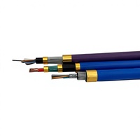 Câble de signal blindé multiconducteurs pour mines de charbon, câble composite de contrôle blindé en cuivre, câble minier à gaine extérieure en PVC bleu