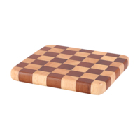 4 pièces sous-verres en bois carrés classiques barre personnalisée décorée sous-verres en bois de caoutchouc coffrets cadeaux