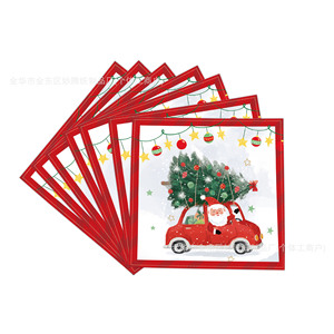 Christmas <b>Disposable</b> Tableware Set Paper <b>Plates</b> Cups Napkins Party Supplies For Holiday Family Gathering - Product Image 5