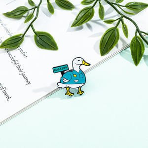 دبابيس تلطيخ للدبابيس طبيب دبوس بطة لطيف سماعة طبية طبية بالمينا المعدنية والحيوان العلمي بالمينا - Product Image 2