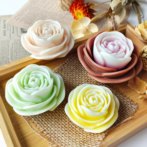 Moule en silicone moderne fait main 2026 pour savon et bougie, qualité alimentaire, petit, jetable, écologique, outil de pâtisserie pour fondant, DIY Rose - Product Image 6