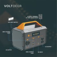 Station d'alimentation portable avec batterie LiFePO4 pour le camping en plein air, système d'énergie solaire hors réseau pour la maison, MPPT, lampe torche, allume-cigare