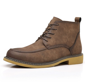 Vente en gros et personnalisation : Chaussures pour hommes, automne-hiver, à lacets, bout rond/fermé, semelle épaisse, tige en PU, légères, mode, semelle en caoutchouc - Product Image 1
