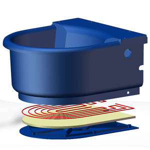 Tazón de agua de plástico con calefacción automática <span class=keywords><strong>para</strong></span> perros, ganado y gatos, bebedero caliente <span class=keywords><strong>para</strong></span> aves de corral y uso doméstico, color azul - Product Image 5