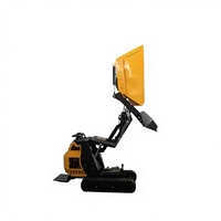Mini-chargeuse sur chenilles hydraulique 500 kg avec moteur PLC, garantie 1 an, haute efficacité, benne basculante, accessoire de godet de direction pour mini-chargeuse compacte