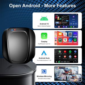 Autommi Adaptador Inalámbrico para Carplay, Dispositivo Electrónico Portátil para Coche, Módulo Multimedia, Dongle, Caja Negra, Android, <span class=keywords><strong>Netflix</strong></span> - Product Image 3