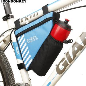 IRONDONKEY Bicycle100 % bolsa de bicicleta impermeable Bolsa De Teléfono triángulo haz sillín tubo bolsa bicicleta de montaña Kit de <span class=keywords><strong>herramientas</strong></span> y soporte para botella de agua - Product Image 1