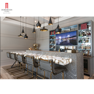 Foshan industrial restaurante BLANCO CRISTAL natural piedra Ágata Muebles <span class=keywords><strong>bar</strong></span> top - Product Image 1