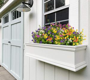 Cây Bụi cây xanh nhân tạo thanh lịch-gỗ Hoàng Dương & hoa trắng cho bó hoa cô dâu, Vòm đám cưới, trang trí khách sạn & Tiệc - Product Image 4