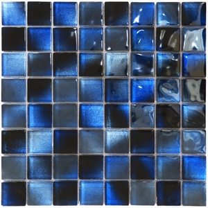 Mosaico <span class=keywords><strong>de</strong></span> Vidrio Esmerilado Azul Verde, Azulejos <span class=keywords><strong>de</strong></span> Mosaico <span class=keywords><strong>de</strong></span> Vidrio para Piscina, Baño, Cocina, Pared - Product Image 1