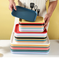 Groothandel Plastic Voedsel Opbergbakken Bandejas De Plastico Keuken Organisatie Stapelbaar Grote Capaciteit Draagbaar Multifunctioneel