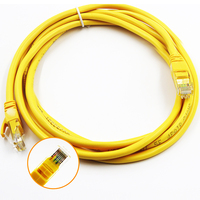 Kabel Patch Cord Ethernet LAN Cat.5e 4 Pair UTP Cat5e RJ45 Warna Kuning Biru 3ft 1m 2m 3m 5m 10m 20m 30meter Untuk Router ADSL PC Laptop