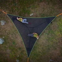 Hamac de camping portable populaire conception simple à plat matériau en nylon résistant aux moustiques et à la déchirure suspension de couleur unique