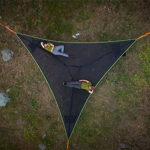 <span class=keywords><strong>Hamac</strong></span> de camping portable populaire conception simple à plat matériau en nylon résistant aux moustiques et à la déchirure suspension de couleur unique - Product Image 6