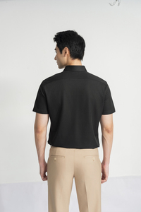 Insidemen haute qualité hommes grande taille décontracté chemise à manches courtes anti-rides respirant écologique lin/coton coupe parfaite - Product Image 2