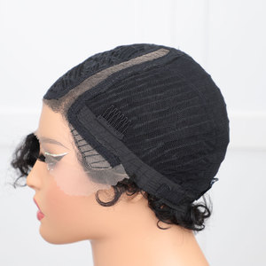 วิกผมหยิกฟูแบบสั้น8นิ้วสำหรับผู้หญิงวิกผมหยิกหยักศกแบบแอฟริกันผมลอนแบบสั้นโปร่งใส - Product Image 3