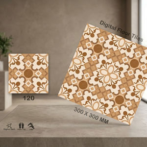 Carreaux de sol en céramique marron de marque Vistaar 300x300mm Digital 12x12 Glazed 30x30 Prêt pour l'exportation depuis l'usine indienne de Foshan - Product Image 5