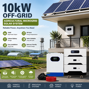 ระบบโซลาร์เซลล์ไมโครกริดสำหรับการเกษตรแบบออฟกริด 10 กิโลวัตต์ พร้อมแบตเตอรี่ลิเธียมสำรองไฟ ติดตั้งง่าย เหมาะสำหรับระเบียงบ้าน ประสิทธิภาพสูง 10 กิโลวัตต์/กิโลวัตต์ชั่วโมง - Product Image 6