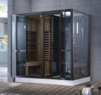 Baignoires de spa infrarouges en bois de luxe Cbmmart salles de sauna salle de flux sèche et humide extérieure