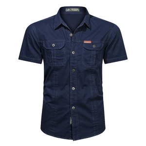 Camicia Casual da <span class=keywords><strong>Uomo</strong></span> a <span class=keywords><strong>Maniche</strong></span> <span class=keywords><strong>Corte</strong></span> in Cotone, Camicia Tattica Safari per Escursionismo, Arrampicata, Caccia, Camicia Formale - Product Image 5