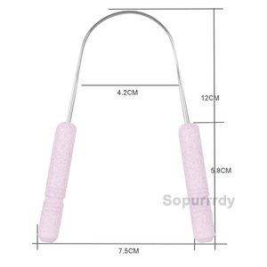 Limpiador de Lengua con Logotipo Personalizado, Elimina el Mal Aliento, Herramienta de Cuidado Bucal, Mango de Plástico, <span class=keywords><strong>Kit</strong></span> de Limpieza de Lengua de Acero Inoxidable 304 - Product Image 2