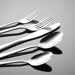 ชุดช้อนส้อมมีดส้อมมีดสแตนเลสด้ามจับสี่เหลี่ยมชุดเครื่องเงินโลโก้สีตามสั่ง - Product Image 5