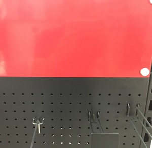 Estante de acero con ruedas móviles, estante de exhibición de herramientas de Hardware móvil con ganchos de tablero de clavijas para accesorios de herramientas colgantes - Product Image 6