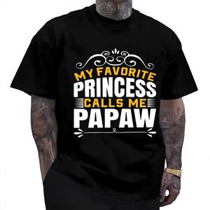 T-shirts classiques unisexes amusants 200g, col rond, imprimés graphiques, hauts, vêtements pour papa et hommes, fabriqués pour le modèle MBT-776339210A03 - Product Image 1