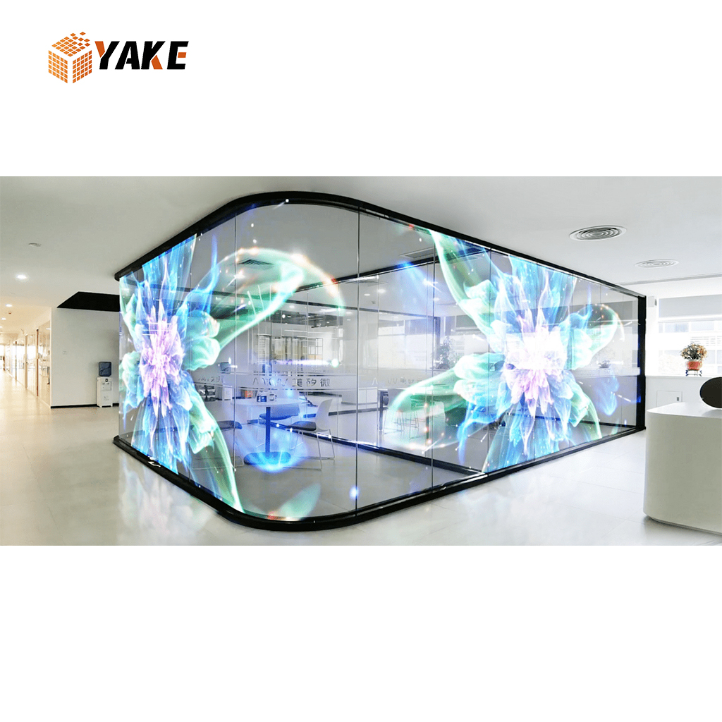 Indoor Video Transparante Led Scherm Transparante Led Film Voor Glas Flexibele Led Transparante Film Scherm