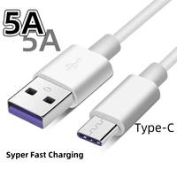 Câble de charge rapide 5A Type-C 1,5 m USB-C vers USB-A pour iOS, ordinateurs, smartphones, tablettes, écouteurs, synchronisation des données - Vente flash