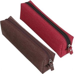Promotion Fabric Stationery Stylish Simple Pencil <b>Bag</b> Custom Print Logo / Size Small Square Felt Pencil Case With Zipper - Product Image 1