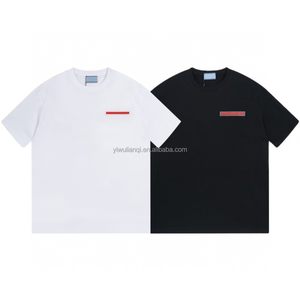 Camiseta clásica de media manga personalizada para hombre, Camiseta básica ligera con cuello redondo, sólido 100% algodón, patrón de estampado antiarrugas Pra da - Product Image 1