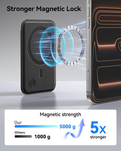 Porte-cartes magnétique <span class=keywords><strong>Mag</strong></span>-<span class=keywords><strong>safe</strong></span> en cuir PU avec blocage RFID, aimant puissant N52, fonction Localiser <span class=keywords><strong>Apple</strong></span> - Product Image 2