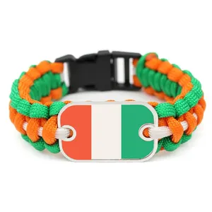 Manufacturer Ivory Coast Map Charm Cote D'Ivoire Flag Inspirational Pendant Necklace Bracelet Earrings Key Chain Jewelry Set