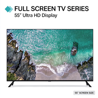 Téléviseur UHD 4K de 50 pouces avec commande vocale, écran sans bordure, cadre presque invisible, supports de table, téléviseurs intelligents LED LCD Android de 50 pouces